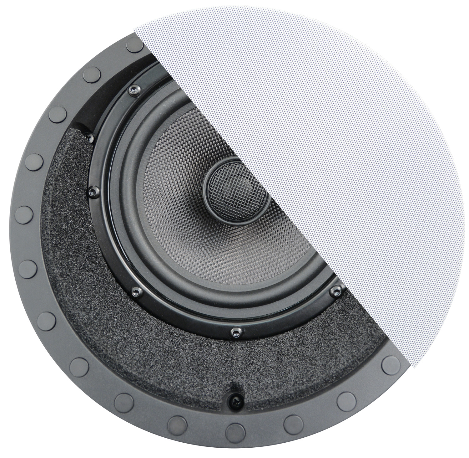 6.5" 2-way 15* Degree Angled In-Ceiling/In-Wall Speaker(Each) Kevlar Cone