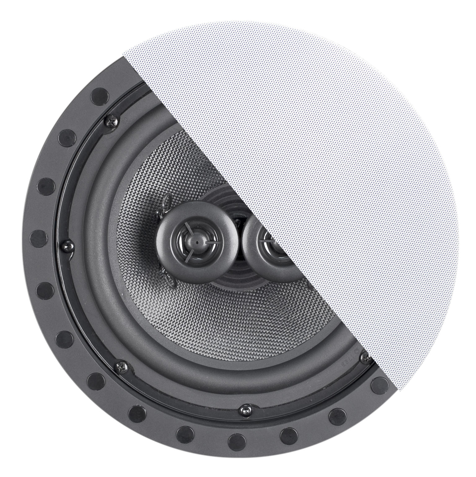 8" Single Stereo Point In-Ceiling/In-Wall Speaker(Each) Kevlar Cone.