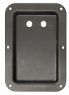 Black Steel Input Dish 5 In.X 7 In. W/ 2x1/4 In. Phone Jacks