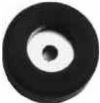 Rubber Foot W/Metal Washer 1.5 In. Dia.X .75 In.